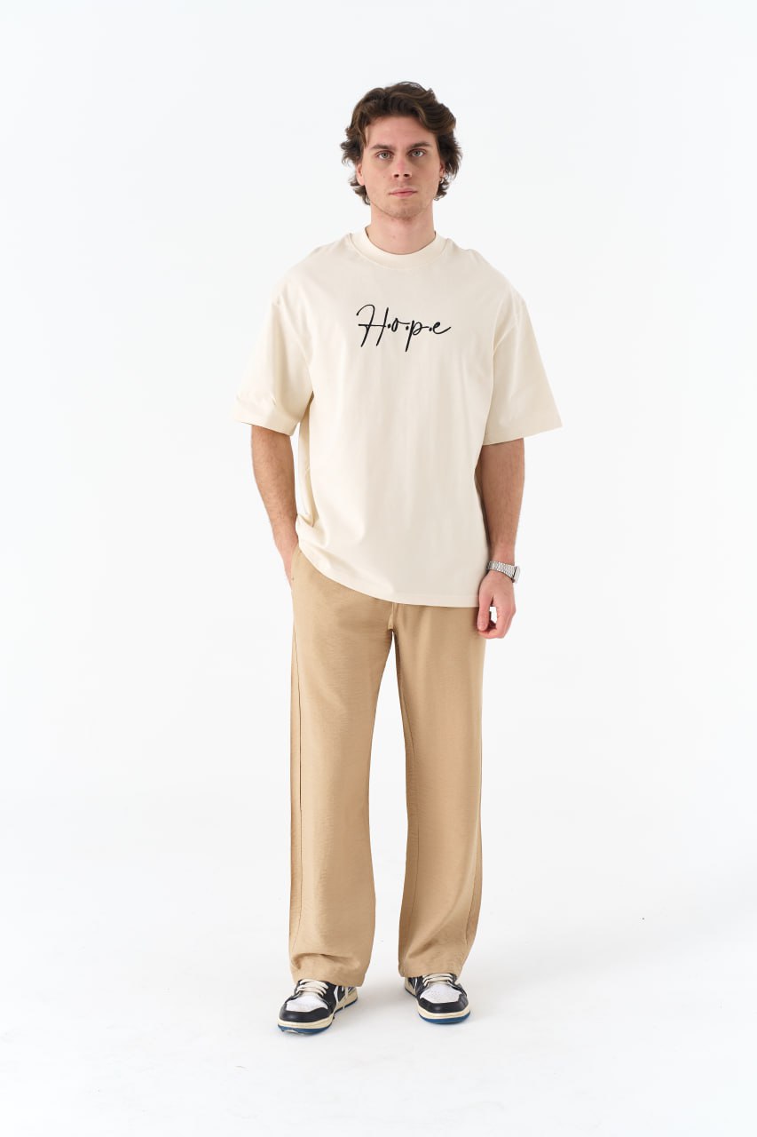 Hope Text & Rug Tapestry Graphic Oversize Tee Withinblack