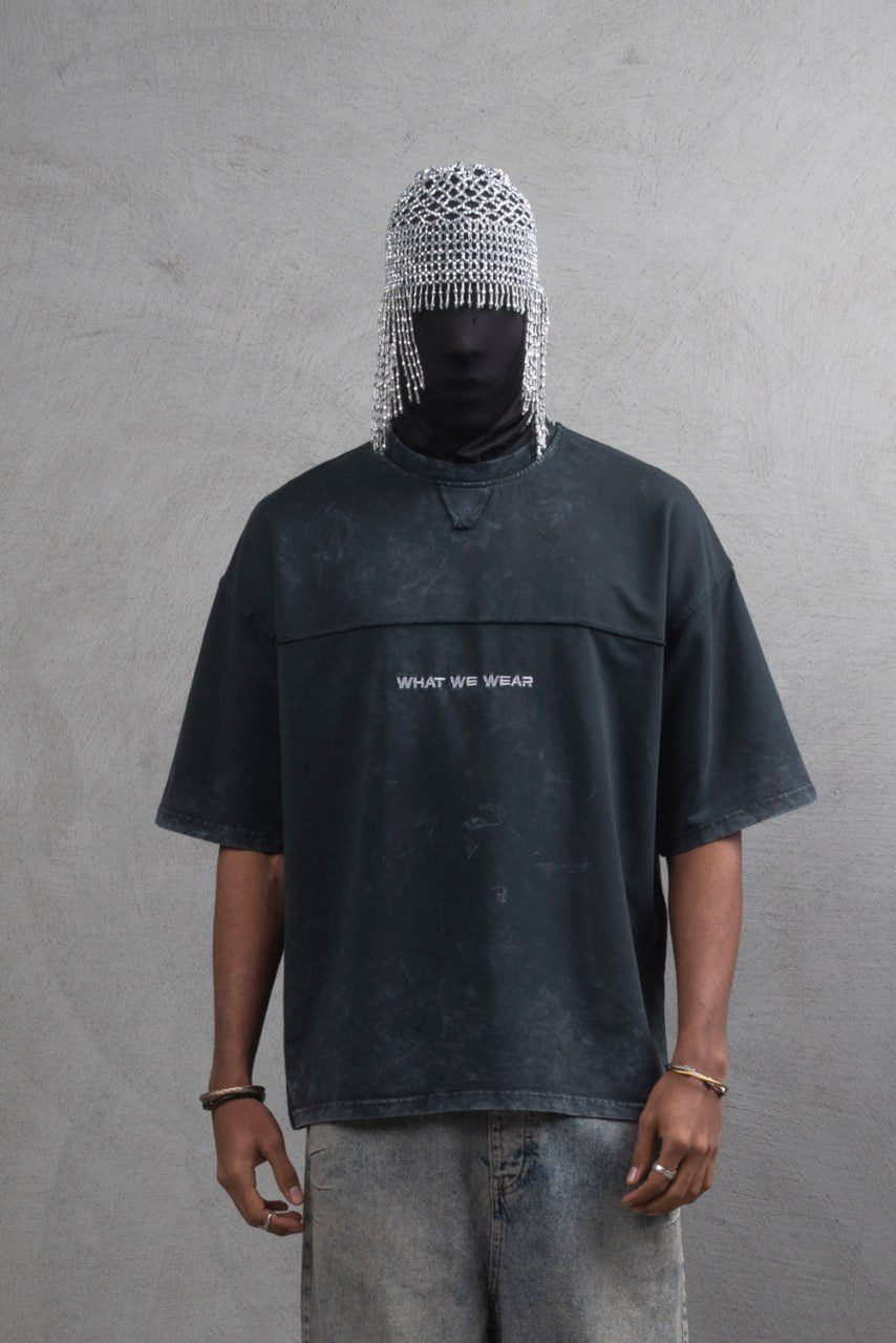 What We Wear Panel Oversize Cotton T-Shirt Withinblack