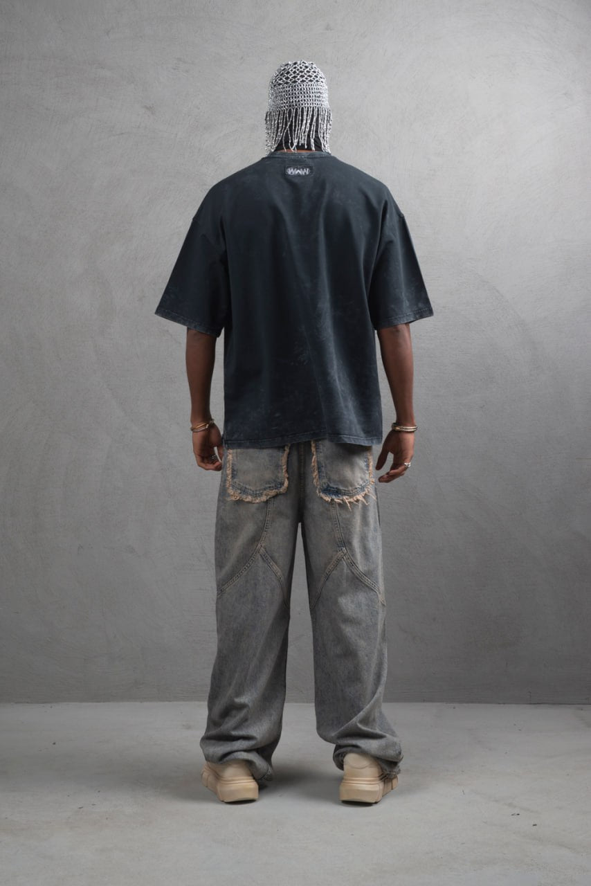 What We Wear Panel Oversize Cotton T-Shirt Withinblack