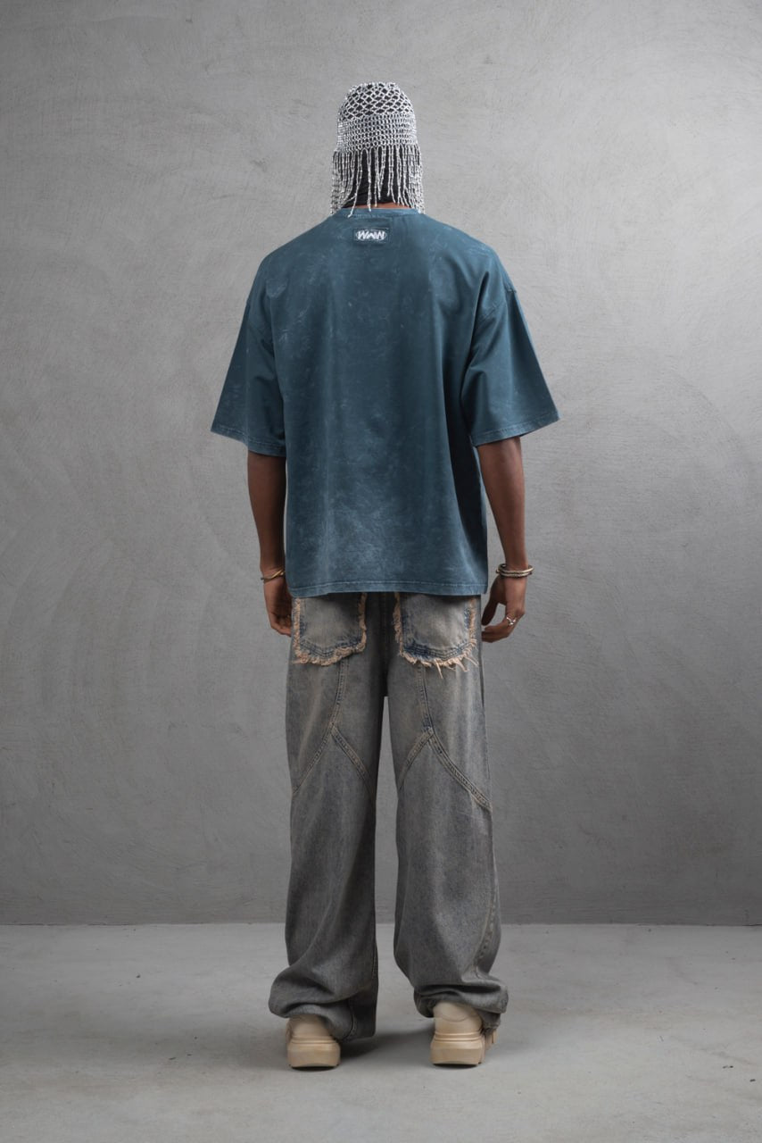 What We Wear Panel Oversize Cotton T-Shirt Withinblack