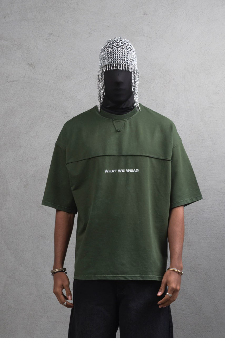 What We Wear Panel Oversize Cotton T-Shirt Withinblack