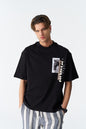 Horse Tassel Graphic Oversize Cotton Tee Withinblack