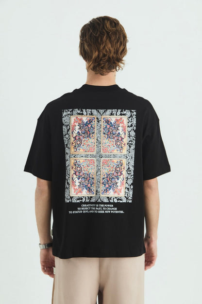 I Am Not Done Changing Panel Oversize Cotton Tee Withinblack