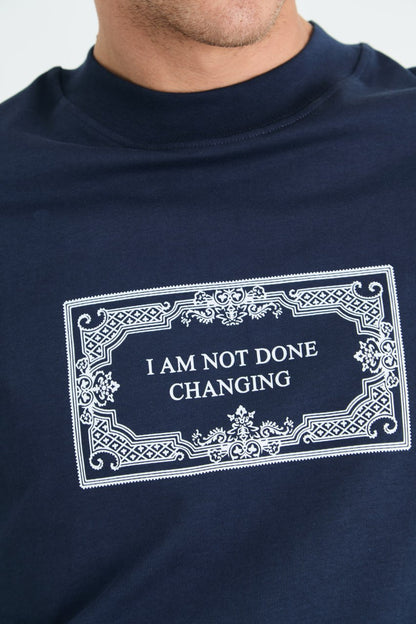 I Am Not Done Changing Panel Oversize Cotton Tee Withinblack