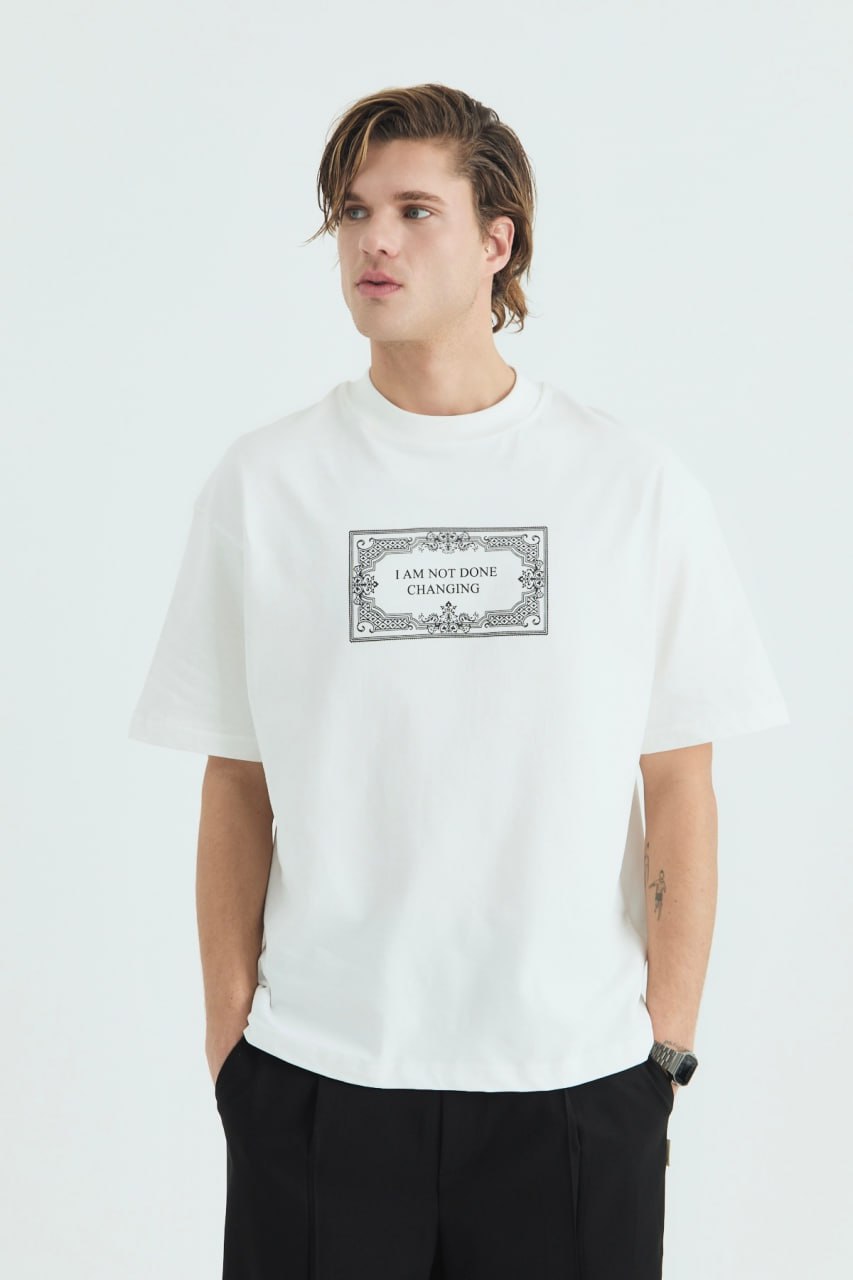 I Am Not Done Changing Panel Oversize Cotton Tee Withinblack