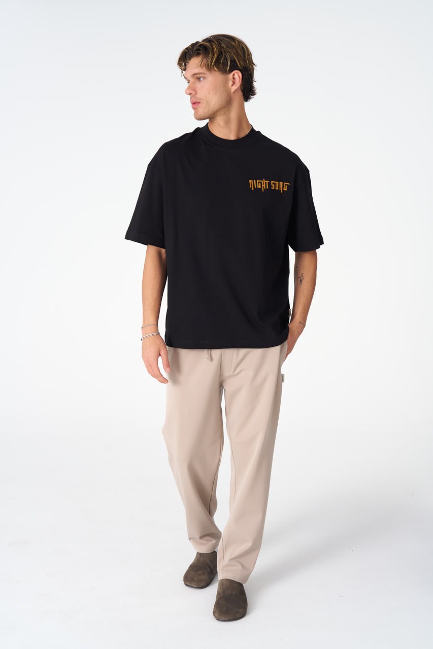 Night Song Jellyfish Graphic Oversize Cotton Tee Withinblack