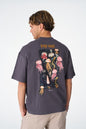 Night Song Jellyfish Graphic Oversize Cotton Tee Withinblack