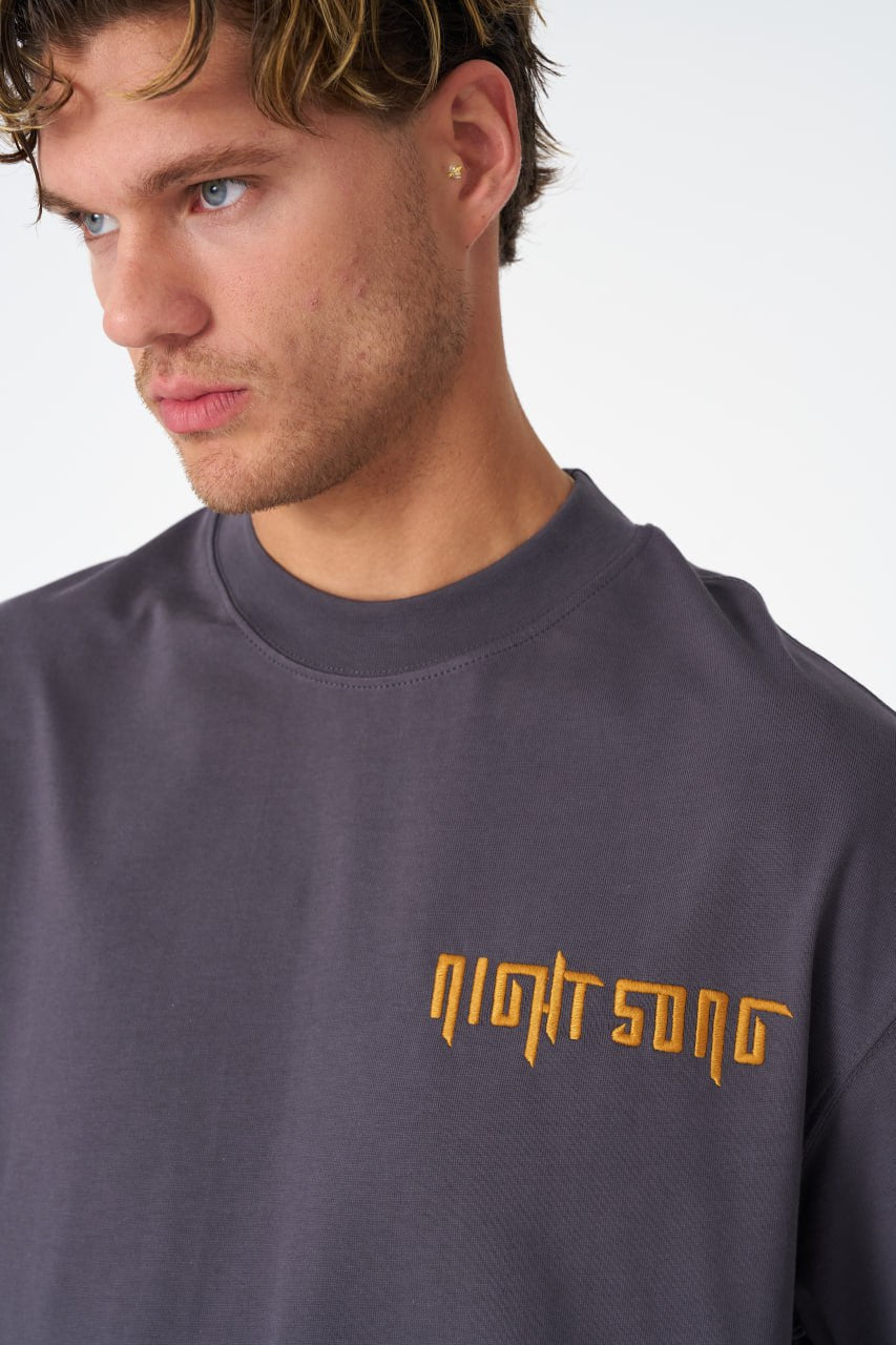 Night Song Jellyfish Graphic Oversize Cotton Tee Withinblack