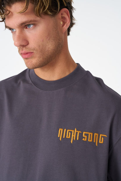 Night Song Jellyfish Graphic Oversize Cotton Tee Withinblack