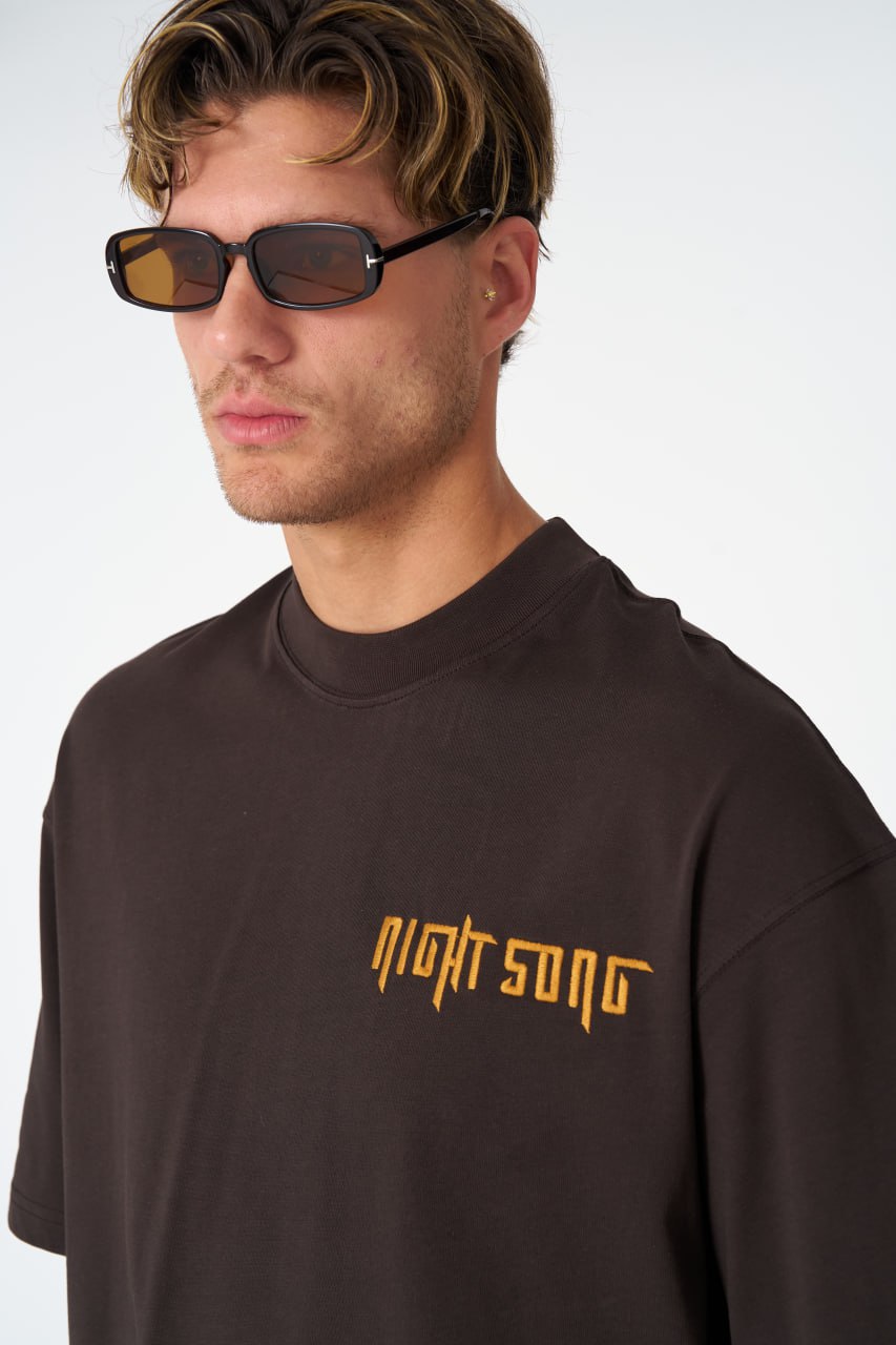 Night Song Jellyfish Graphic Oversize Cotton Tee Withinblack