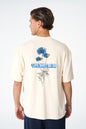 Oversize Cotton Tee - "Life Must Go On" Patch & Plant Graphic Withinblack