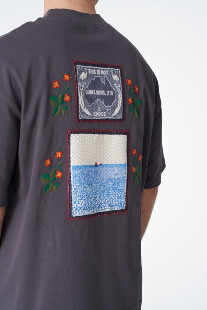 Not Loneliness, It Is Choice Oversize Cotton Tee Withinblack