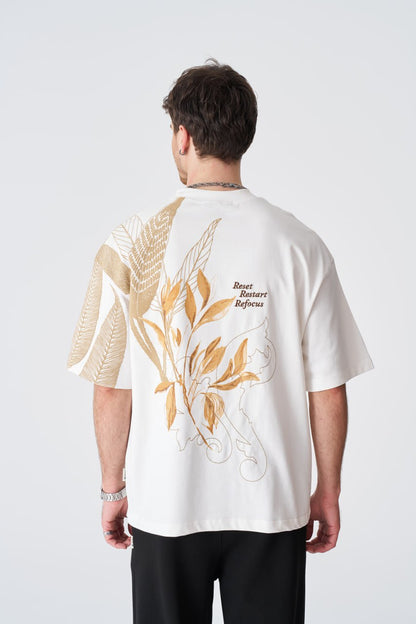 Reset Restart Refocus Organic Graphic Oversize Tee Withinblack