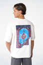 Oversize Cotton Tee / Oriental Rug Tapestry Graphic Print & Embroidery Withinblack