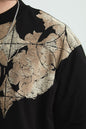 Oversize Cotton Tee / Ornate Animal Graphic Print "Fear Of Being Average" Withinblack