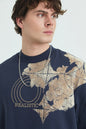 Oversize Cotton Tee / Ornate Animal Graphic Print "Fear Of Being Average" Withinblack