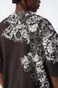 Oversize Cotton Tee / Ornate Baroque Style Graphic Print Withinblack