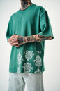 Oversize Cotton Tee - Ornate Pattern Graphic Print Shirt Withinblack