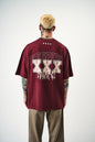 Oversize Cotton Tee - "RESPIRA" Graphic Print with Stars Withinblack