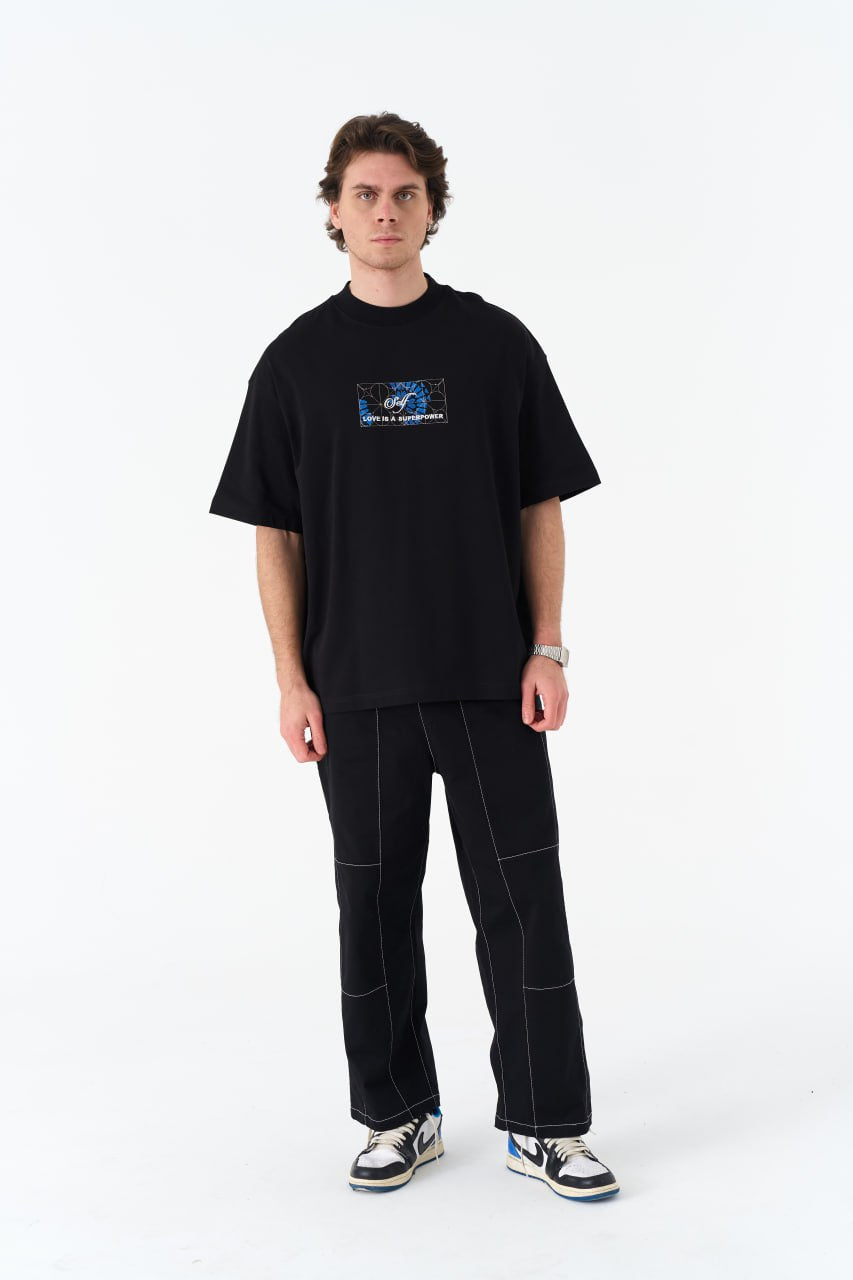 Self Love Is A Superpower Stained Glass Print Oversize Tee Withinblack