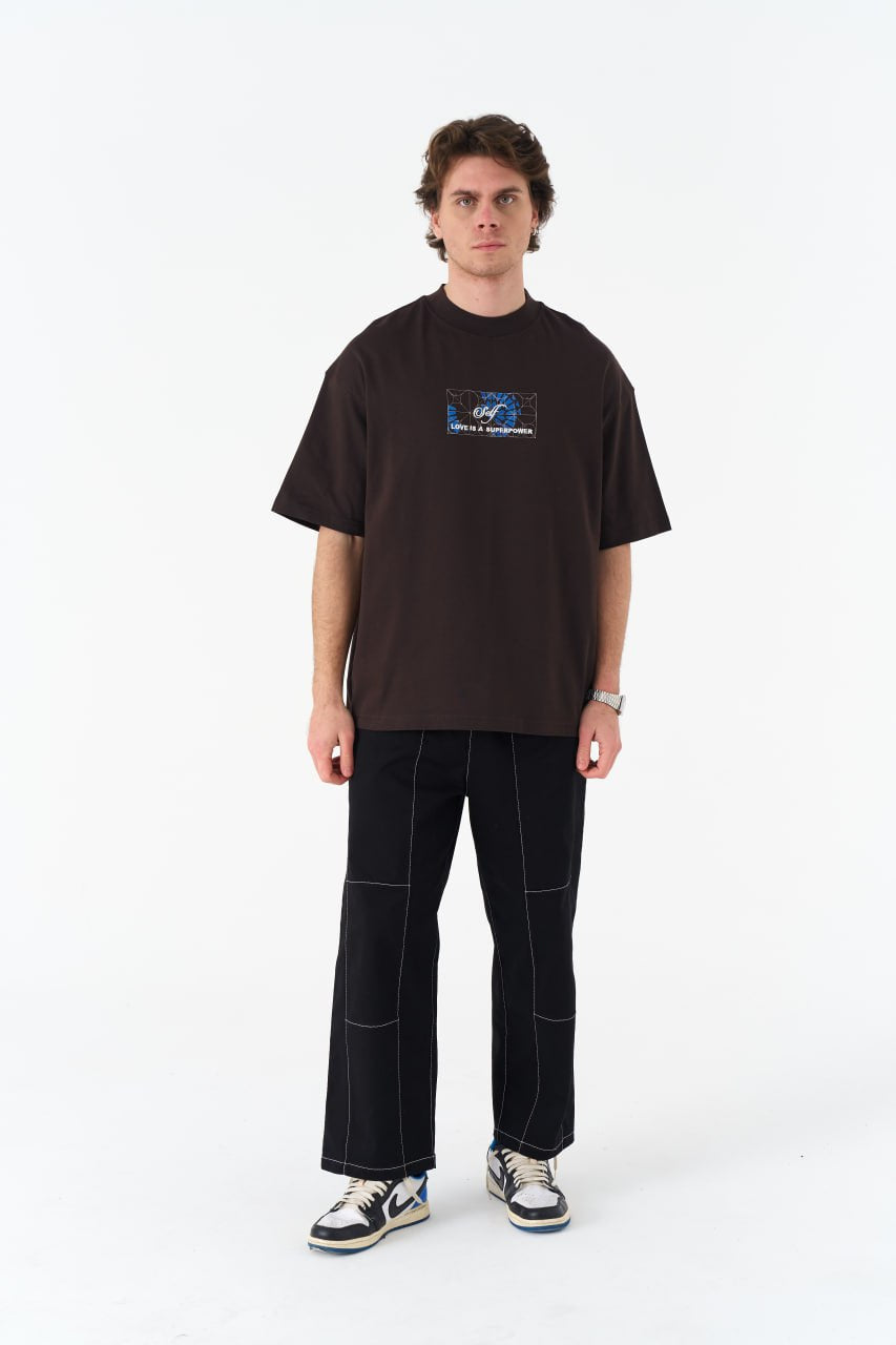 Self Love Is A Superpower Stained Glass Print Oversize Tee Withinblack