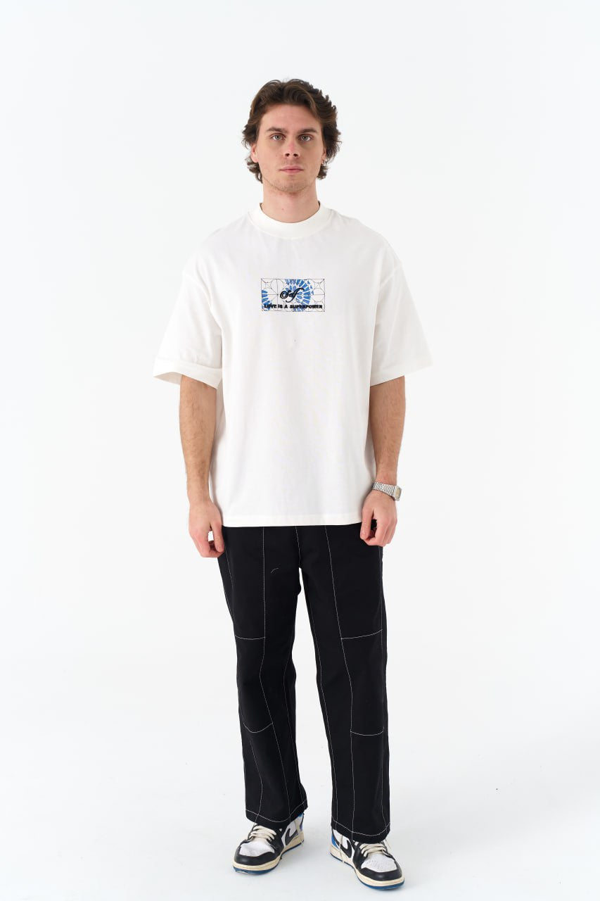 Self Love Is A Superpower Stained Glass Print Oversize Tee Withinblack