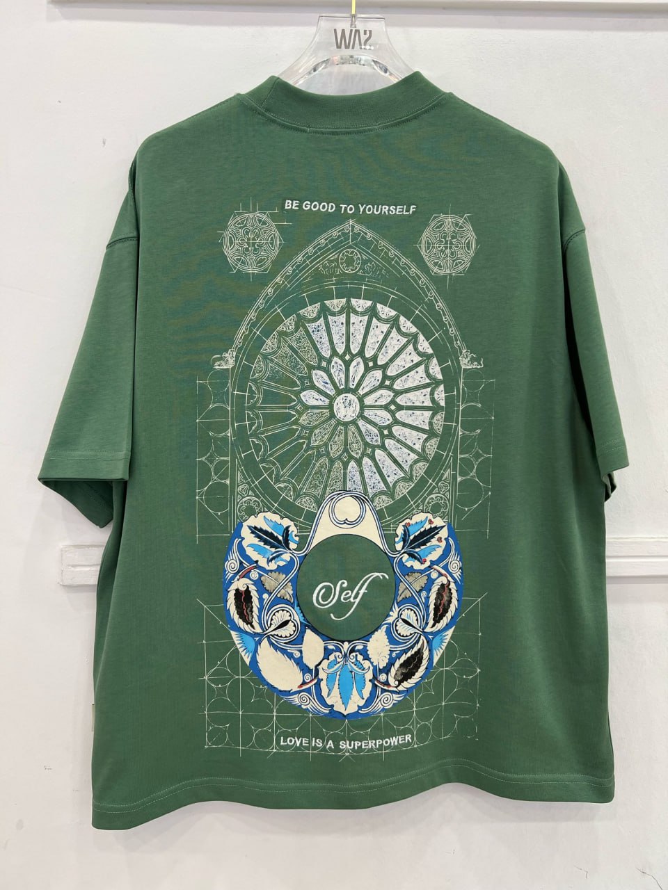 Self Love Is A Superpower Stained Glass Print Oversize Tee Withinblack