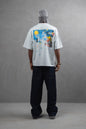 Oversize Cotton Tee – Starry Night  Graphic Print Withinblack