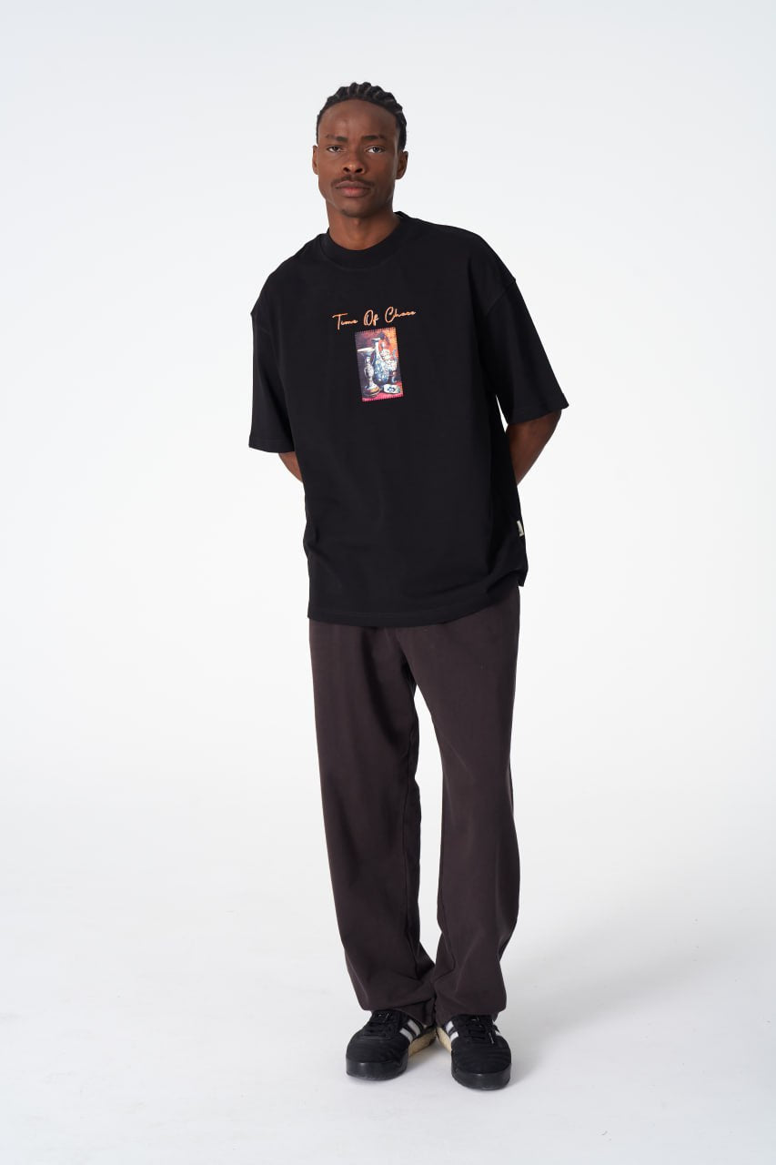 Time Of Chaos Vase Graphic Oversize Cotton Tee Withinblack