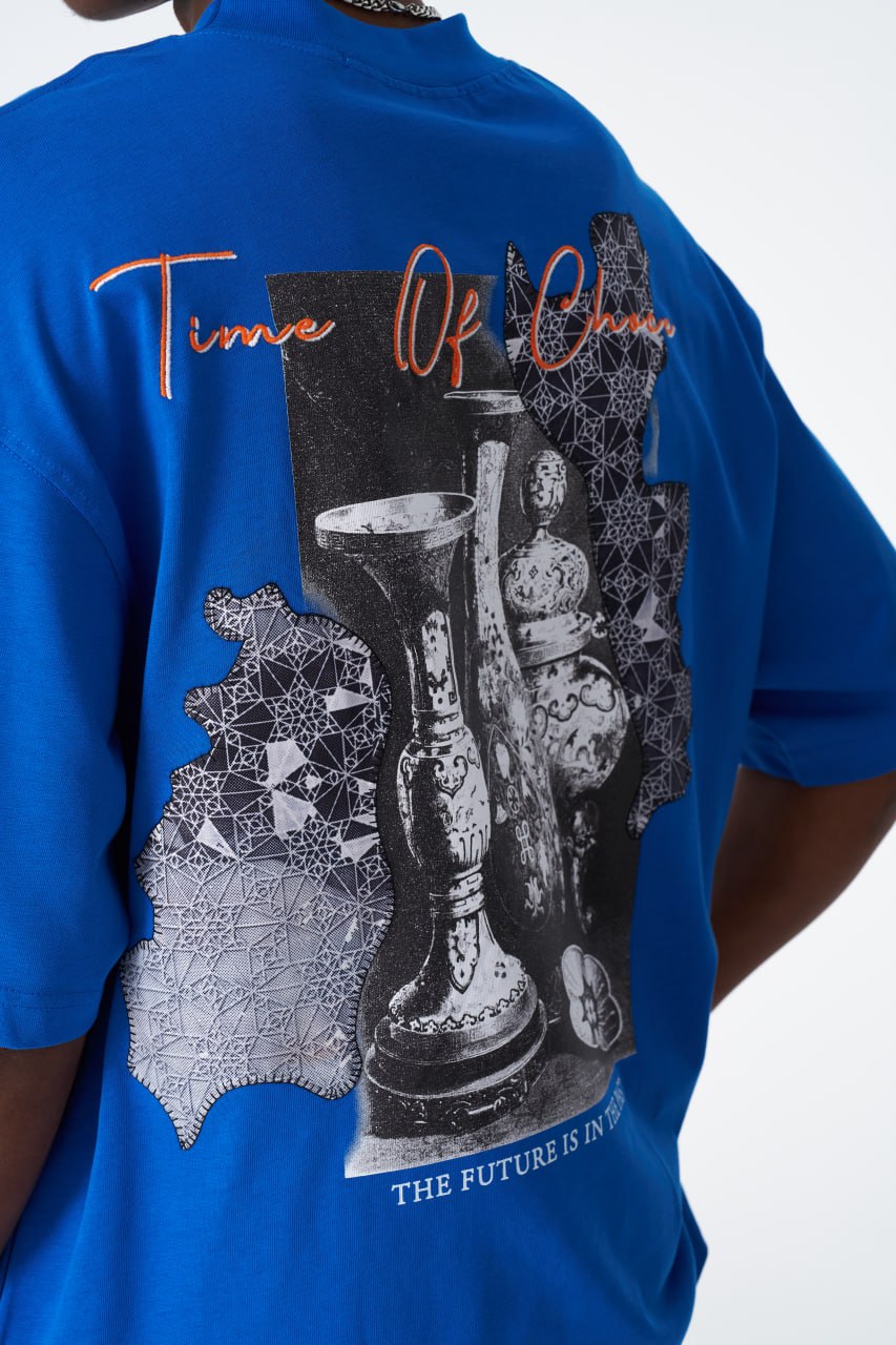 Time Of Chaos Vase Graphic Oversize Cotton Tee Withinblack