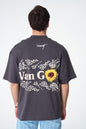 Oversize Cotton Tee / Vincent Van Gogh Artist Name & Art Print Withinblack
