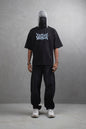 Oversize Cotton Tee – "Virtual Nomad" Graphic Print Withinblack
