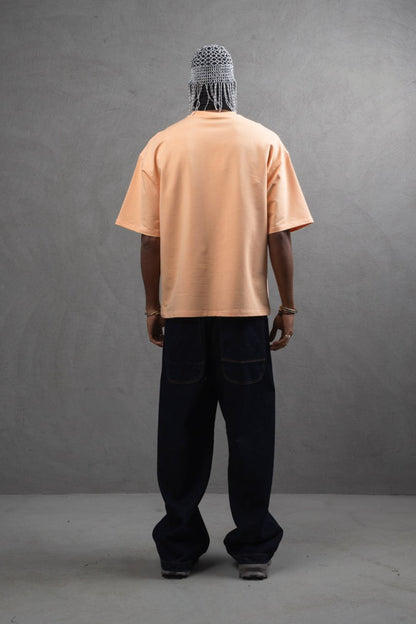Oversize Cotton Tee – "Virtual Nomad" Graphic Print Withinblack