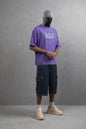 Oversize Cotton Tee – "Virtual Nomad" Graphic Print Withinblack