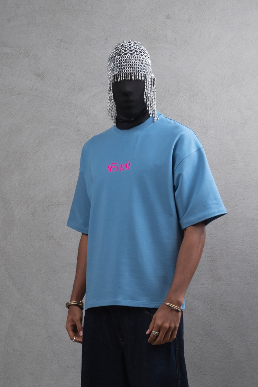 Oversize Cotton Tee – "(End)" Flame Graphic Print Withinblack