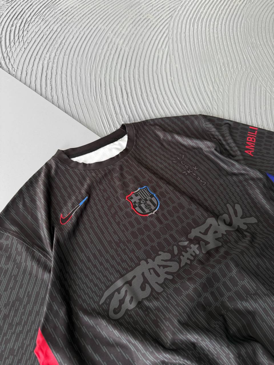 Cactus Jack Embroidered Oversize Football Jersey Tee Withinblack