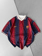 Barça Style Striped Oversize Football Jersey Tee Withinblack