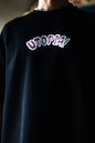Oversize Graphic Cotton Tee – Travis Scott Utopia Dystopia Print Withinblack