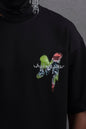 Oversize Graphic Cotton Tee – "What We Wear" Abstract Print Withinblack