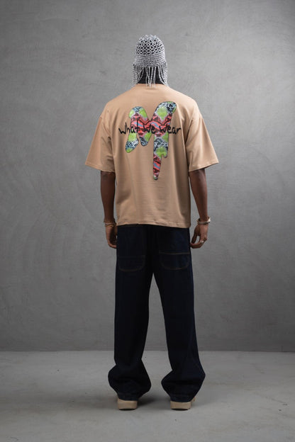 Oversize Graphic Cotton Tee – "What We Wear" Abstract Print Withinblack