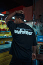 Oversize Graphic Cotton Tee – "White" Minimalist Text Print T-Shirt Withinblack