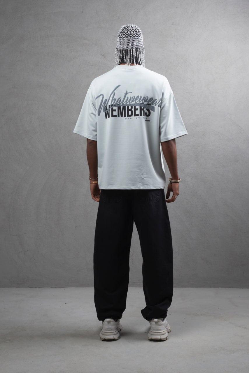 What We Wear MEMBERS Oversize Graphic Cotton T-Shirt – Unisex Streetwear Withinblack