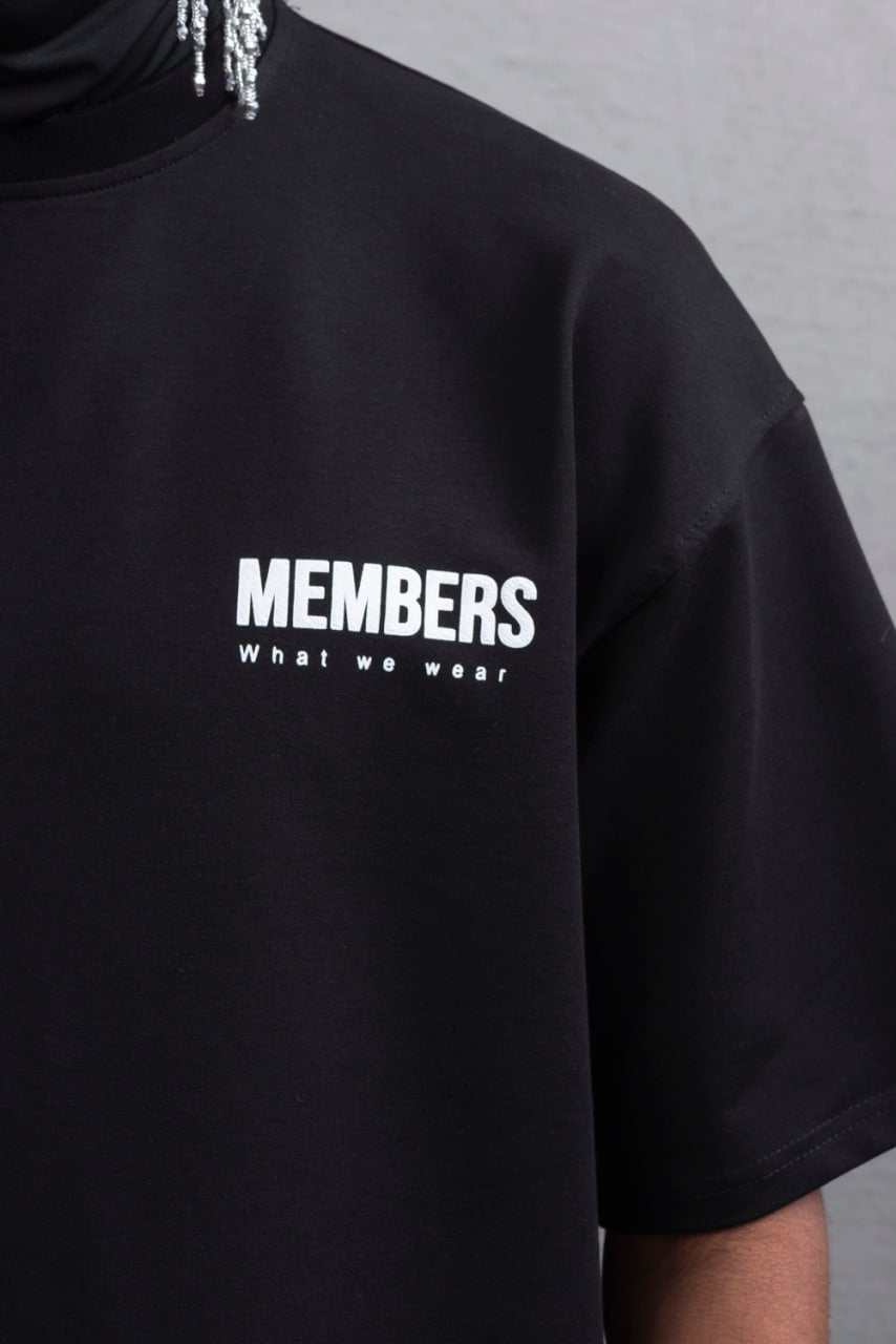 What We Wear MEMBERS Oversize Graphic Cotton T-Shirt – Unisex Streetwear Withinblack