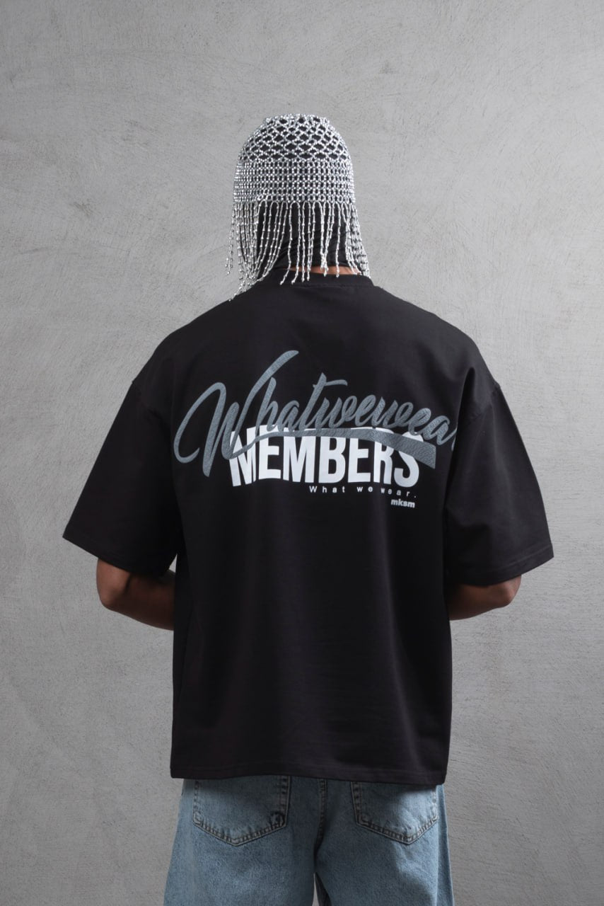 What We Wear MEMBERS Oversize Graphic Cotton T-Shirt – Unisex Streetwear Withinblack