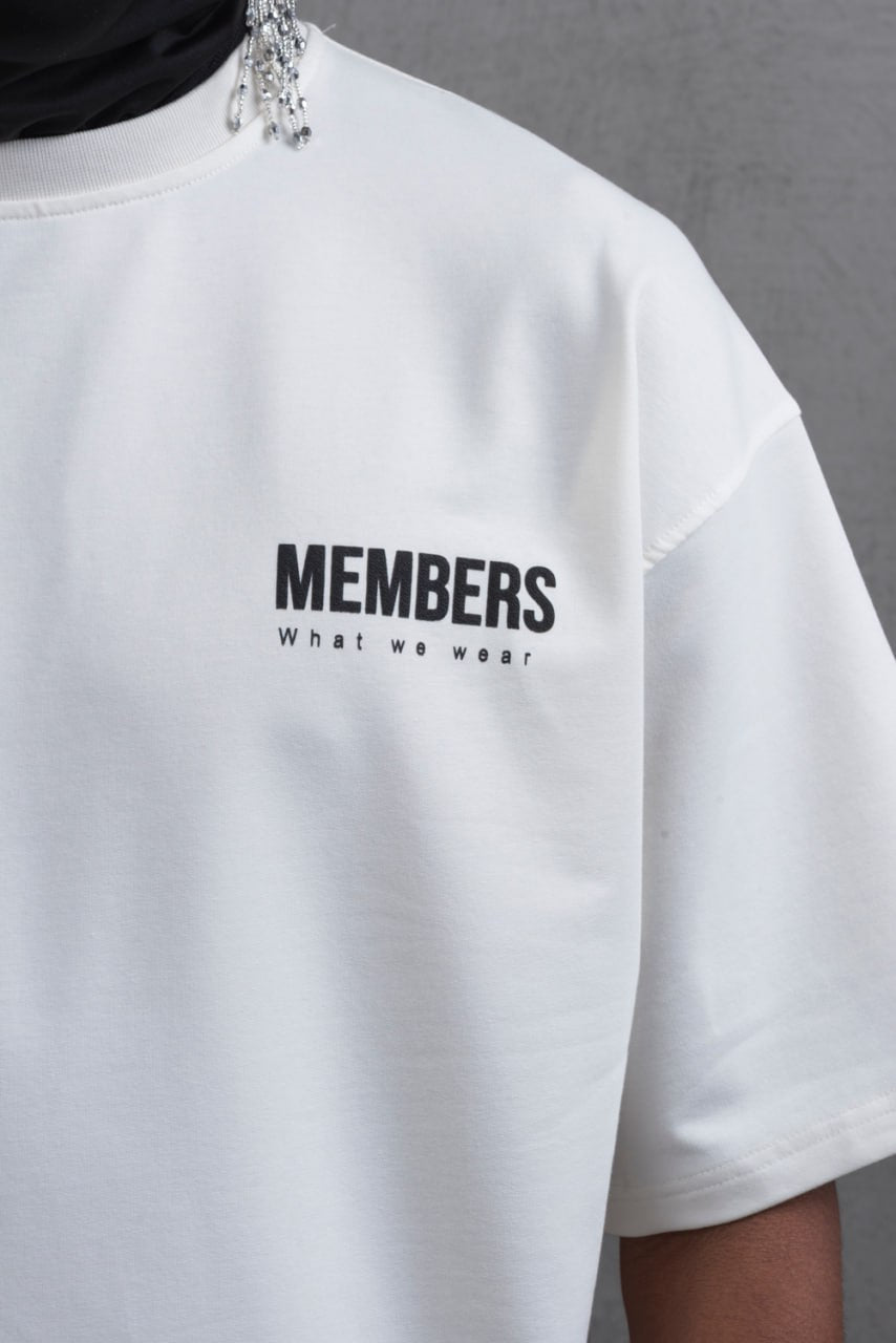 What We Wear MEMBERS Oversize Graphic Cotton T-Shirt – Unisex Streetwear Withinblack
