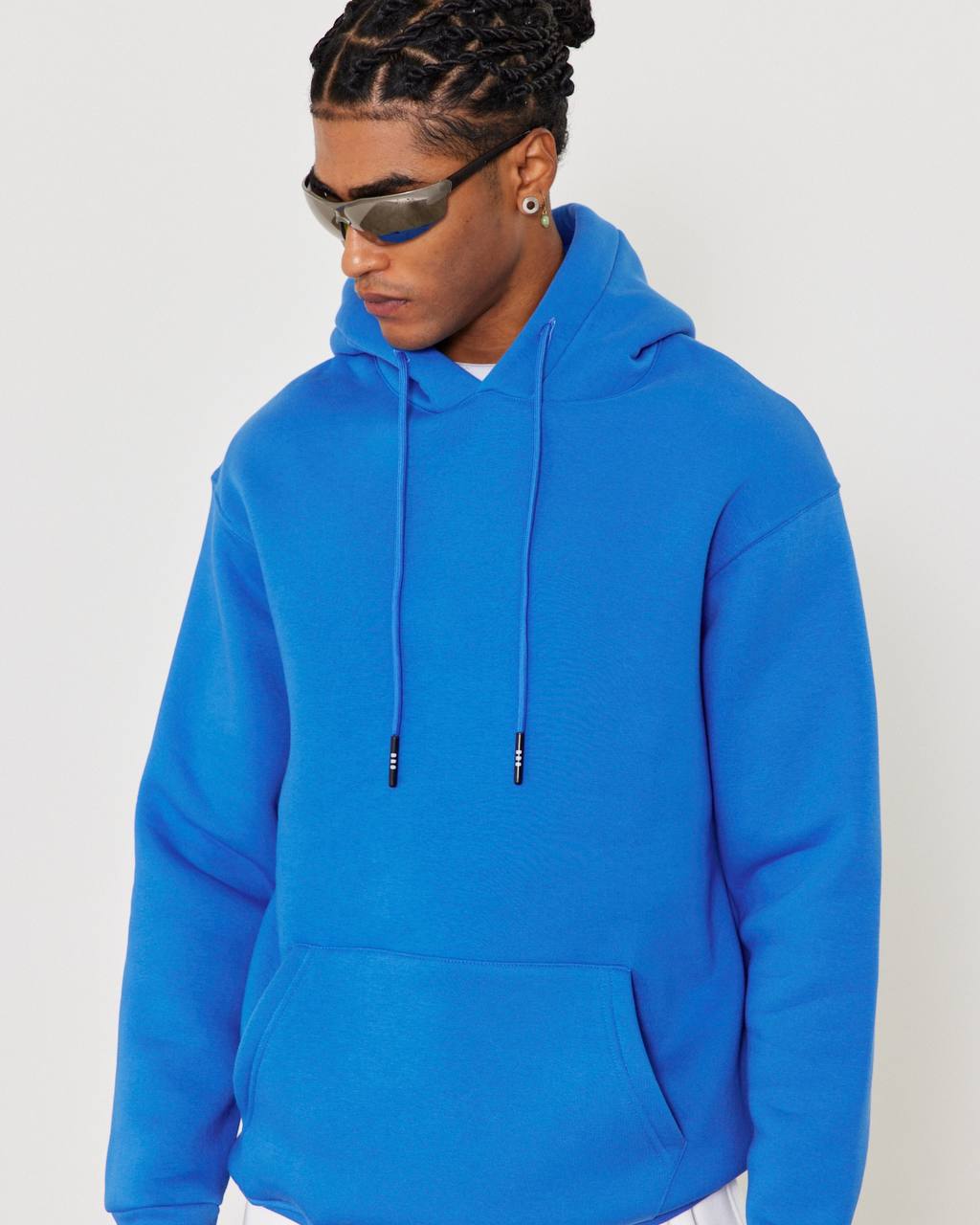 Oversized Hoodie Sweatshirt in Solid Color Withinblack