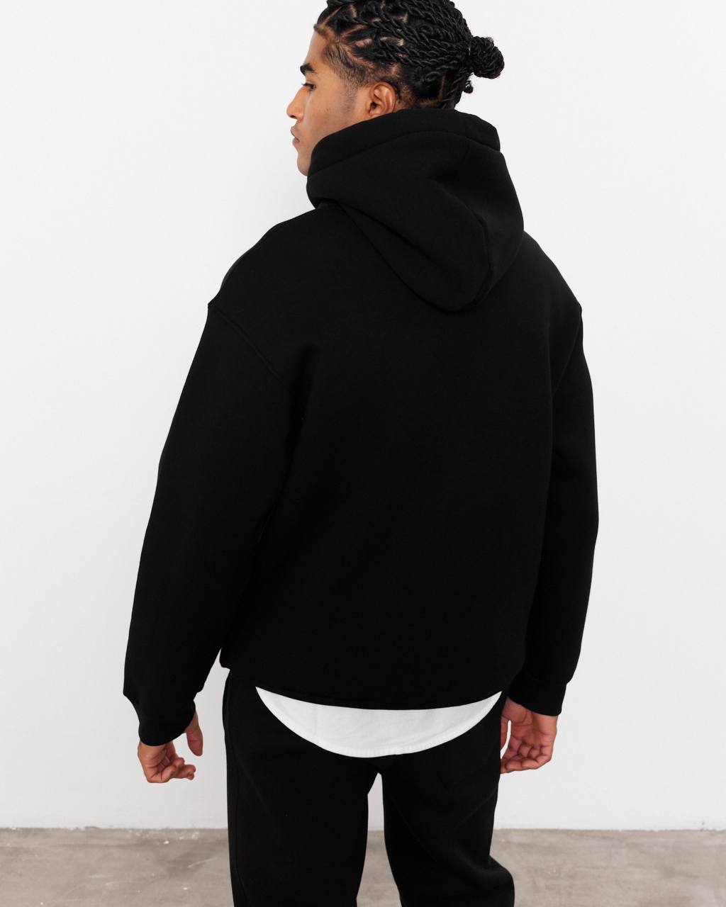 Oversized Hoodie Sweatshirt in Solid Color Withinblack