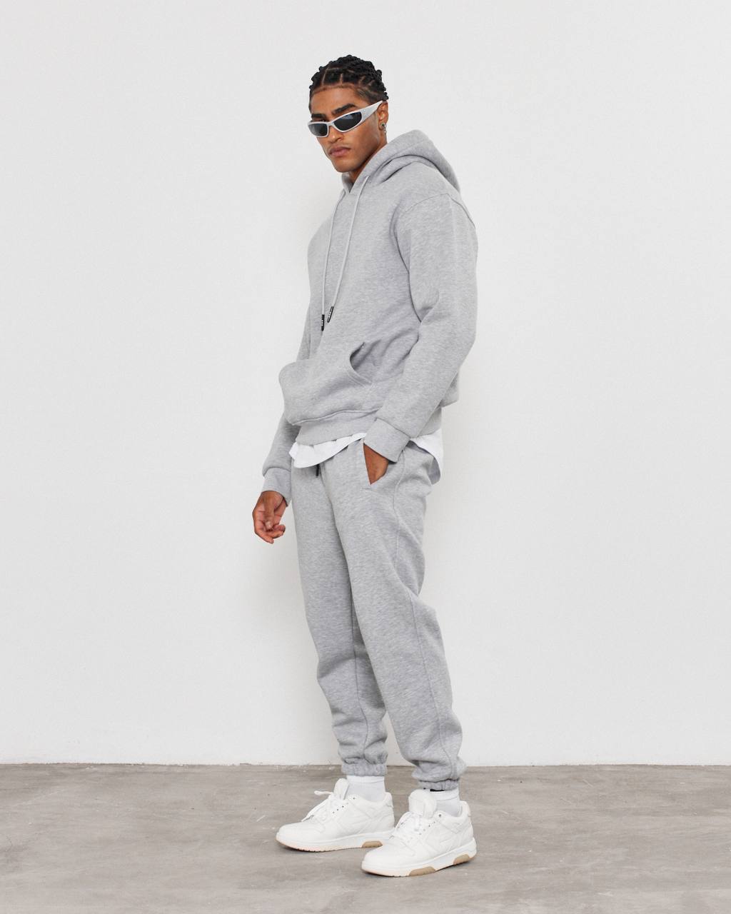 Oversized Hoodie Sweatshirt in Solid Color Withinblack
