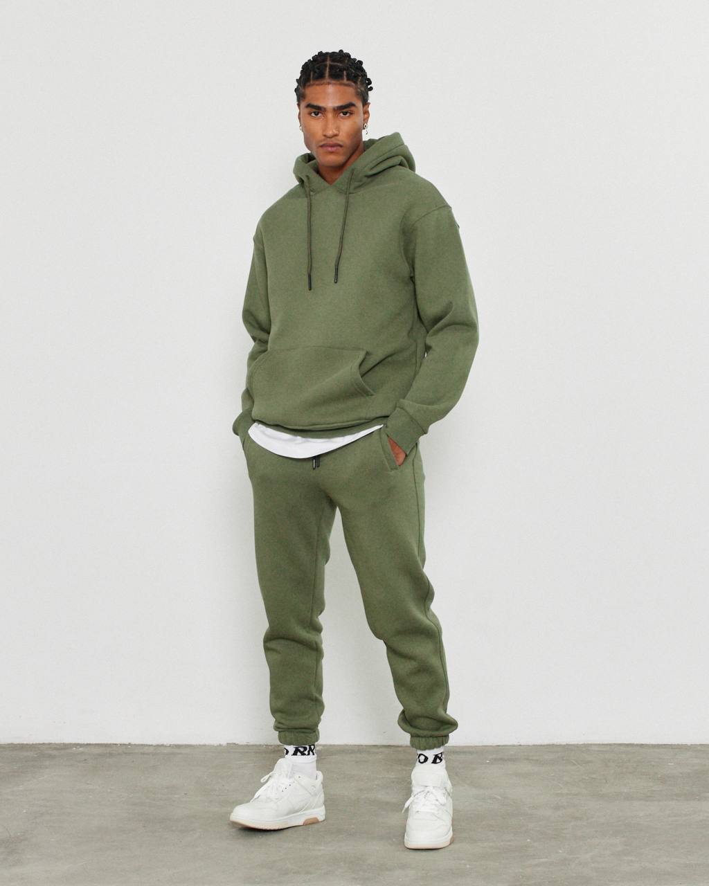 Oversized Hoodie Sweatshirt in Solid Color Withinblack