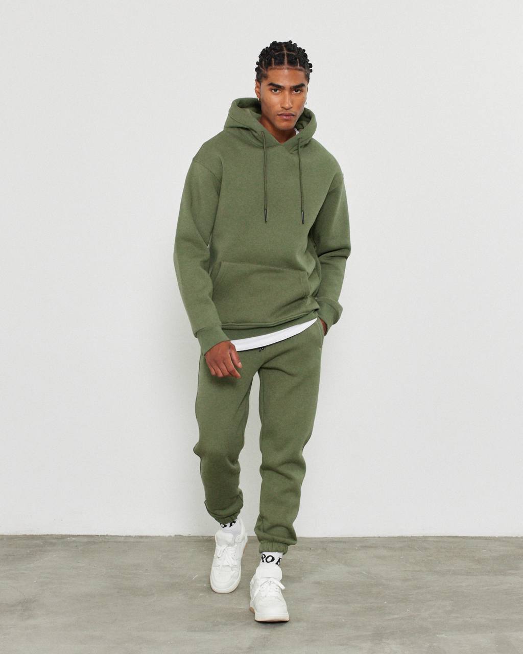 Oversized Hoodie Sweatshirt in Solid Color Withinblack